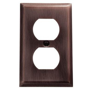 BALDWIN 4752.112.CD BEVELED EDGE DUPLEX SWITCH PLATE IN VENETIAN BRONZE