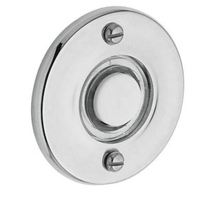 BALDWIN 4851.260 ROUND BELL BUTTON 1-3/4" DIAMETER IN POLISHED CHROME