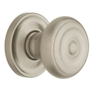 BALDWIN 5020.150.IDM HALF DUMMY SET 5020 COLONIAL KNOB WITH 5048 ROSE IN SATIN NICKEL