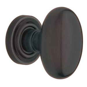 BALDWIN 5025.112.PRIV PRIVACY SET 5025 EGG KNOB WITH 5048 ROSE 2-3/8" BACKSET IN VENETIAN BRONZE