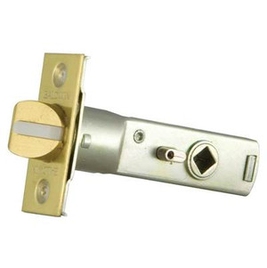 BALDWIN 5510.030.FLS KNOB-STRENGTH PASSAGE LATCH 2.375'' BACKSET WITH FULL LIP STRIKE IN POLISHED BRASS