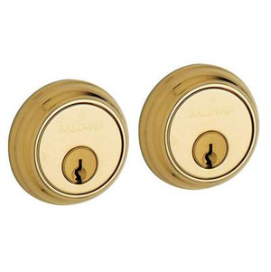 BALDWIN 8021.031 TRADITIONAL DOUBLE CYLINDER DEADBOLT  1-5/8" DOOR PREP IN NON-LACQUERED BRASS