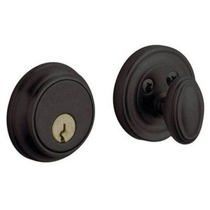 BALDWIN 8031.402 TRADITIONAL SINGLE CYLINDER DEADBOLT  1-5/8" DOOR PREP IN DISTRESSED OIL RUBBED BRONZE