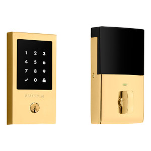 BALDWIN 8225.003.ZW MINNEAPOLIS TOUCHSCREEN Z-WAVE SMART ELECTRONIC DEADBOLT IN LIFETIME (PVD) POLISHED BRASS