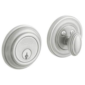 BALDWIN 8231.264 TRADITIONAL SINGLE CYLINDER DEADBOLT  2-1/8" DOOR PREP IN SATIN CHROME