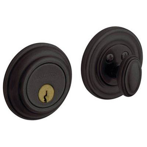 BALDWIN 8231.402 TRADITIONAL SINGLE CYLINDER DEADBOLT  2-1/8" DOOR PREP IN DISTRESSED OIL RUBBED BRONZE