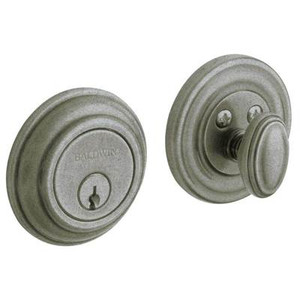 BALDWIN 8231.452 TRADITIONAL SINGLE CYLINDER DEADBOLT  2-1/8" DOOR PREP IN DISTRESSED ANTIQUE NICKEL