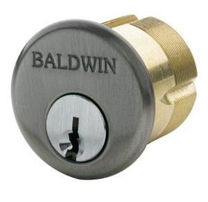 BALDWIN 8327.060 MORTISE CYLINDER C KEYWAY 1-3/4'' IN SATIN BRASS & BROWN