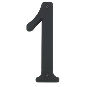 BALDWIN 90671.190.CD #1 HOUSE NUMBER 4-3/4" IN SATIN BLACK