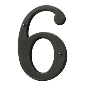 BALDWIN 90676.102.CD #6 HOUSE NUMBER 4-3/4" IN OIL RUBBED BRONZE