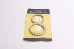 BALDWIN 90678.033.CD #8 HOUSE NUMBER 4-3/4" IN VINTAGE BRASS