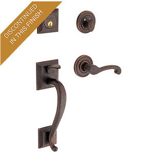 BALDWIN 85320.412.ENTR MADISON SINGLE CYLINDER HANDLESET WITH 5015 KNOB IN DISTRESSED VENETIAN BRONZE