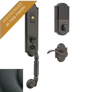 BALDWIN 85350.102.BRENT MANCHESTER EVOLVED SINGLE CYLINDER SMART LOCK WITH 5455V LEVER RIGHT HAND IN OIL RUBBED BRONZE