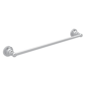 ROHL ROT1/18APC ITALIAN BATH WALL MOUNT 18  SINGLE TOWEL BAR POLISHED CHROME