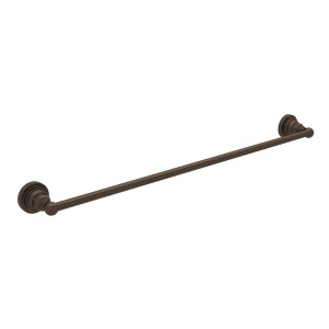 ROHL ROT1/24TCB ITALIAN BATH WALL MOUNT 24  SINGLE TOWEL BAR TUSCAN BRASS