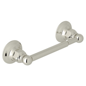 ROHL ROT18PN ITALIAN BATH WALL MOUNT SINGLE SPRING LOADED TOILET PAPER HOLDER POLISHED NICKEL