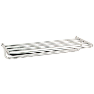 GINGER XX43-24/SN UNIVERSAL 24" HOTEL SHELF FRAME WITH TOWEL BAR SATIN NICKEL (SHOWN IN POLISHED CHROME)