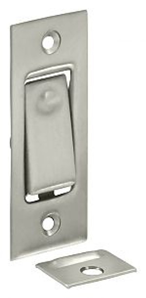 DELTANA PDB42U15 POCKET DOOR BOLT, JAMB BOLT BRUSHED NICKEL