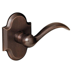 Baldwin 5452V.412.PASS Beavertail Lever with Arched Rose, Distressed Venetian Bronze