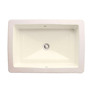 DXV D20050000 Pop Rectangle Under Counter Bathroom Sink, Biscuit