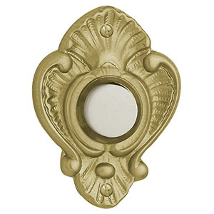 Baldwin 4857040 Victorian Bell Button, Satin Brass