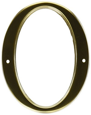 Baldwin 90670040 70# 0 House Number, Satin Brass
