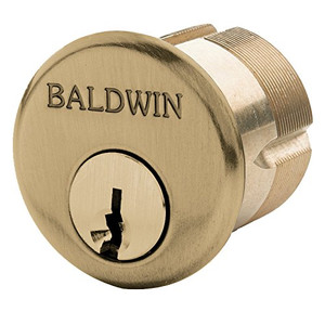 Baldwin 8325 1-1/2" Mortise Cylinder C Keyway, Lacquered Vintage Brass