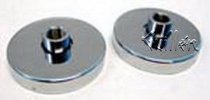 Duravit 1002050000; Wall flange set for Vero metal console; in Chrome
