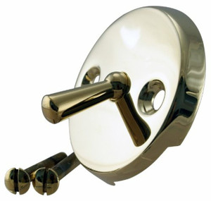 WASTE & OVERFLOW FACEPLATE ONLY TRIP LEVER PVD POLISHED BRASS (BRA 267) WESTBRASS D330 01