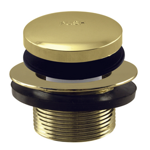 WESTBRASS D3322 01 WASTE & OVERFLOW DRAIN ONLY TOE TOUCH 1-1/2'' COARSE THREAD PVD POLISHED BRASS (BRA 272)