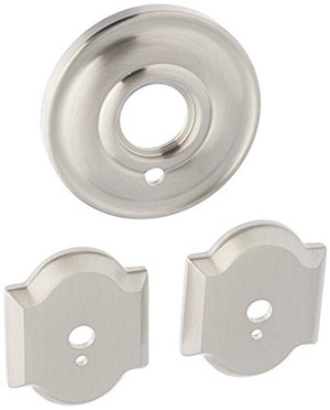 Baldwin 5148 Pair of Estate Rosettes for Privacy Functions, Satin Nickel