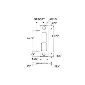 Baldwin 6039.R158 Right Handed Extended Lip with 2-3/4" Backset Latch and Deadbolt