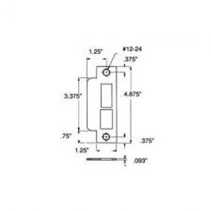 Baldwin 6340.R Right Handed Latch and Deadbolt Curved Lip Entrance Mortise Strik, Satin Nickel Baldwin 6340.R Right Handed Latch and Deadbolt Curved Lip Entrance Mortise Strik, Satin Nickel