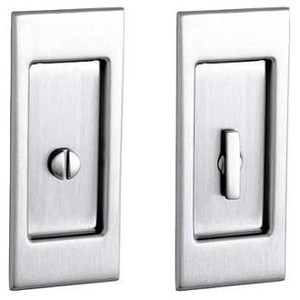 Baldwin Pd006.264.priv Satin Chrome Santa Monica - Small Privacy Pocket Door Lock