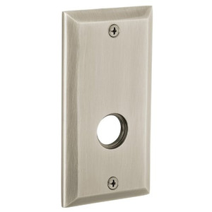 Baldwin R034.PV Pair of 5.25" Height Square Privacy Rosettes, Satin Nickel