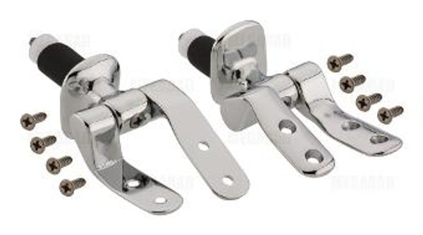 DURAVIT 0061081000 HINGES (PAIR) FOR SEAT AND COVER 1930 OLD, STAINLESS STEEL