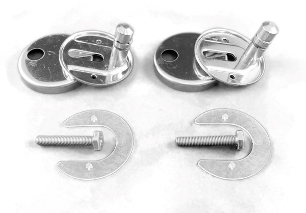 DURAVIT 0061381000 HINGE-SET FOR SEAT AND COVER WITH SOFT CLOSE, STAINLESS STEEL