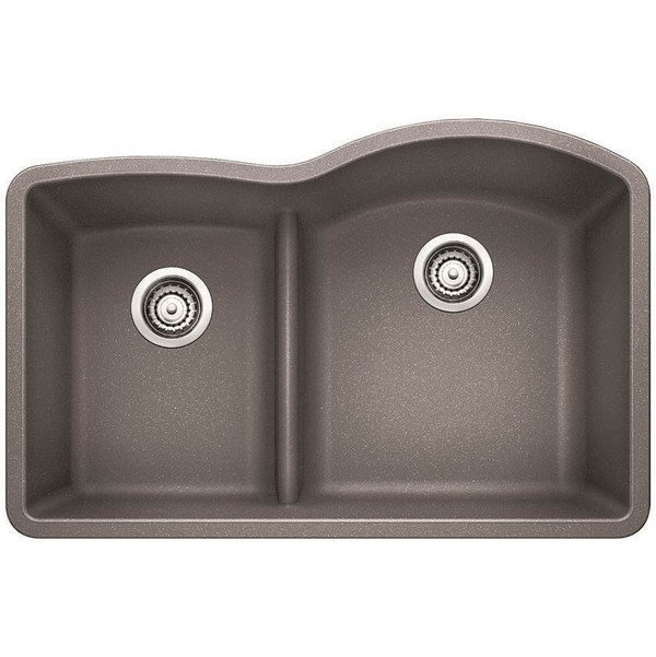 BLANCO 441601 DIAMOND 1-3/4 LOW DIVIDE REVERSE - METALLIC GRAY
