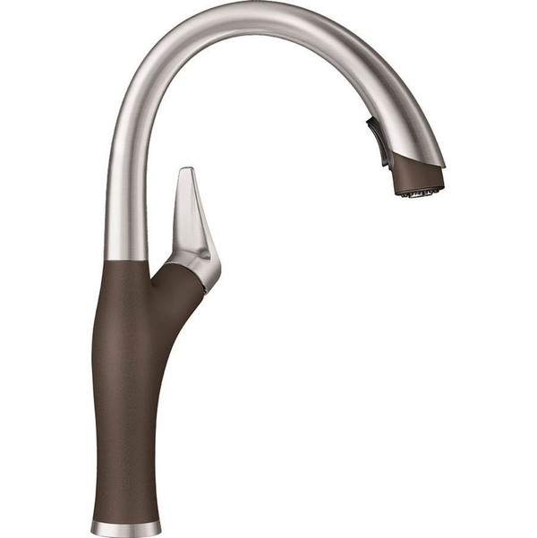 BLANCO 442032 ARTONA PULL DOWN 1.5 GPM - CAFE BROWN/STAINLESS DUAL FINISH