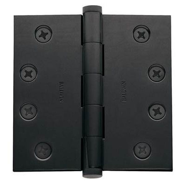 BALDWIN 1040.102.I SQUARE CORNER HINGE (EACH) 4" X 4" IN OIL RUBBED BRONZE