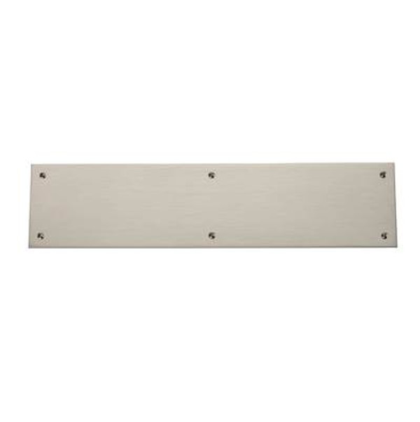 BALDWIN 2123.150 SQUARE EDGE PUSH PLATE 3.5" X 15" IN SATIN NICKEL