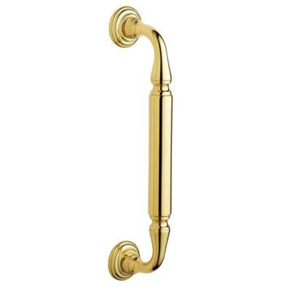 BALDWIN 2578.030 XL RICHMOND WITH ROSES DOOR PULL 10" CTC IN POLISHED BRASS