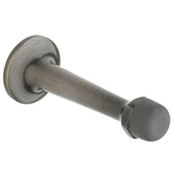 BALDWIN 4045.151 BASE MOUNTED DOOR BUMPER 3" IN ANTIQUE NICKEL