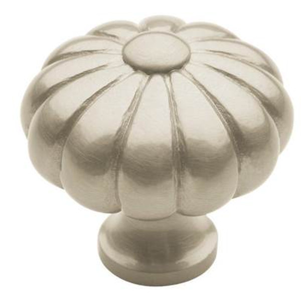 BALDWIN 4458.150.BIN MELON CABINET KNOB 1.17" DIAMETER IN SATIN NICKEL