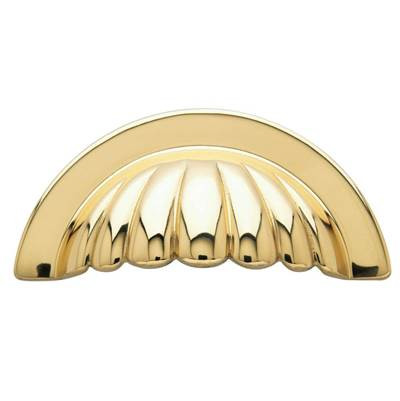 BALDWIN 4464.030.BIN MELON CUP PULL 3" CTCIN POLISHED BRASS