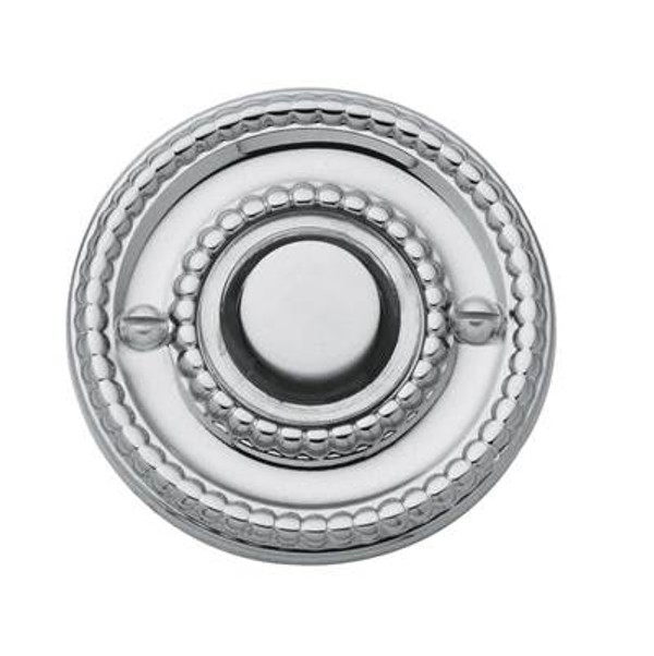 BALDWIN 4850.260 BEADED BELL BUTTON 1-3/4" DIAMETER IN POLISHED CHROME