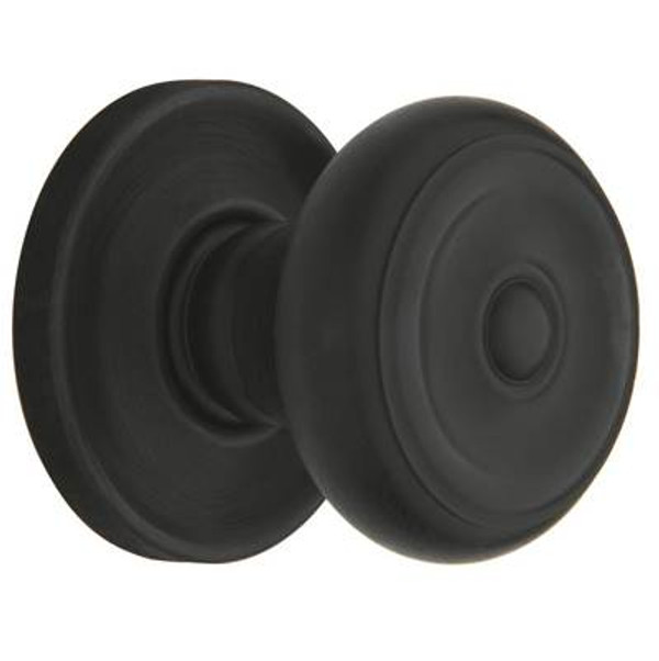 BALDWIN 5020.102.PASS PASSAGE SET 5020 COLONIAL KNOB WITH 5048 ROSE 2-3/8" BACKSET IN OIL RUBBED BRONZE