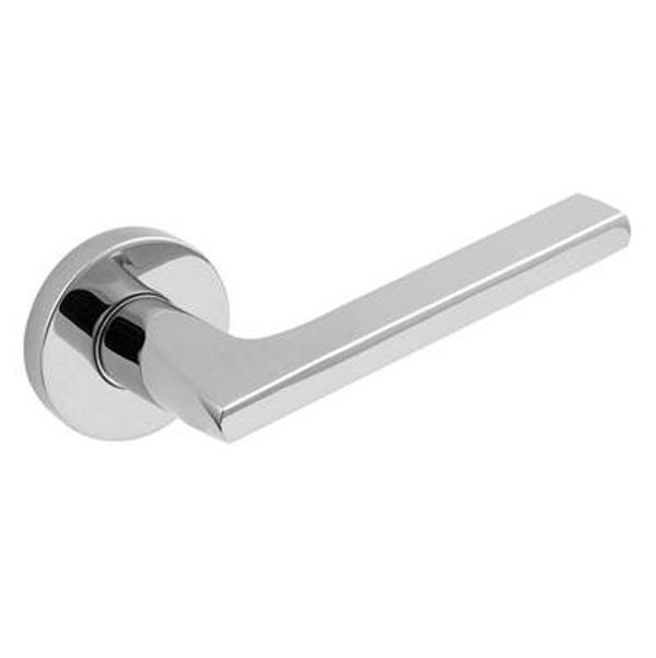 BALDWIN 5162.260.RDM HALF DUMMY SET RIGHT HAND 5162 LEVER WITH R017 ROSE 2-3/8" BACKSET IN POLISHED CHROME