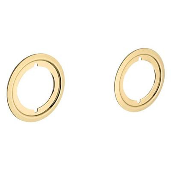 BALDWIN 8090.003 DEADBOLT TRIM RINGS (PAIR) FOR 2-1/8" HOLE IN LIFETIME(PVD) POLISHED BRASS