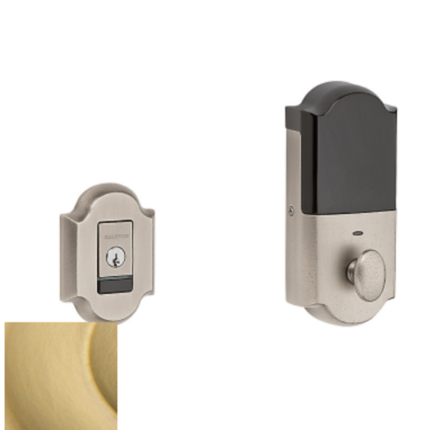 BALDWIN 8252.040.B EVOLVED ARCHED DEADBOLT IN SATIN BRASS